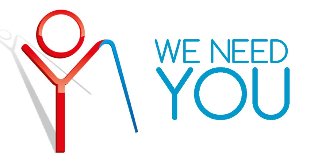 Visuel représentant le logo d'OLY avec en texte "We Need You"